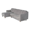 thumbnail image 4 of Sala Modular Reversible Makora Scotch Con Memory Foam Color Gris Claro Velvet Respaldo Reclinable De 3 Posiciones, 4 of 9