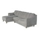 thumbnail image 4 of Sala Modular Reversible Makora Scotch Con Memory Foam Color Gris Claro Velvet Respaldo Reclinable De 3 Posiciones, 4 of 9