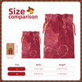 thumbnail image 3 of Fuzoiu Abstract Red Marble Print Christmas Gift Bag,Burlap Gift Bag with Drawstring Closure & Hang Tag,Perfect for Holidays, Birthdays, and Special Occasions-Small, 3 of 7