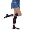 thumbnail image 2 of Qarigey 1 par de calcetines a rayas hasta la rodilla con iris Transpirabilidad Corazón Cómodo Cálido Fácil de combinar Apariencia de moda Medias Type3 NO3 Qarigey AP008902-22, 2 of 6