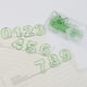thumbnail image 2 of 10x Números 0-9 Clips de papel de oficina de metal en forma de material de oficina escolar-Verde Macarena Clips de papel de oficina de metal, 2 of 7