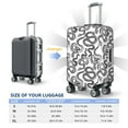 thumbnail image 3 of Cauagu Hand Drawn Snake Print Travel Luggage Cover,Travel Dust-proof Suitcase Cover Softside Suitcase Protector for 18-32inch,Not Included Suitcase, 3 of 8