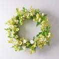 thumbnail image 6 of XunW Flowers Diameter 14In Wedding Rattan Circle Silk Cloth Home Decoration Simulation Garland Rich Chrysanthemum, 6 of 9