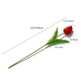 thumbnail image 2 of Tulipanes artificiales de piel sintética Mandy, color rojo, 20 tallos, 34 cm, 2 of 9
