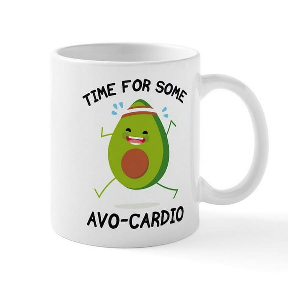 CafePress - Time For Some Avo Cardio Mug - 11 oz Ceramic Mug - Novelty Coffee Tea Cup