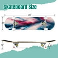 thumbnail image 2 of 31'' Complete Skateboard 7 Layer Canadian Maple Double Kick Deck Skateboards Blue pink hand painted close up fragment acrylic painting canvas Skate Board for Beginner Adult Gifts, 2 of 5