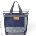 thumbnail image 2 of Limei Mesh Shower Caddy Bag, Quick Dry Portable Tote Bag with Zipper and Inner Pocket, Lightweight Bath Organizer for College Dorm Bathroom, Swimming, Gym, Beach, Travel (Navy), 2 of 6