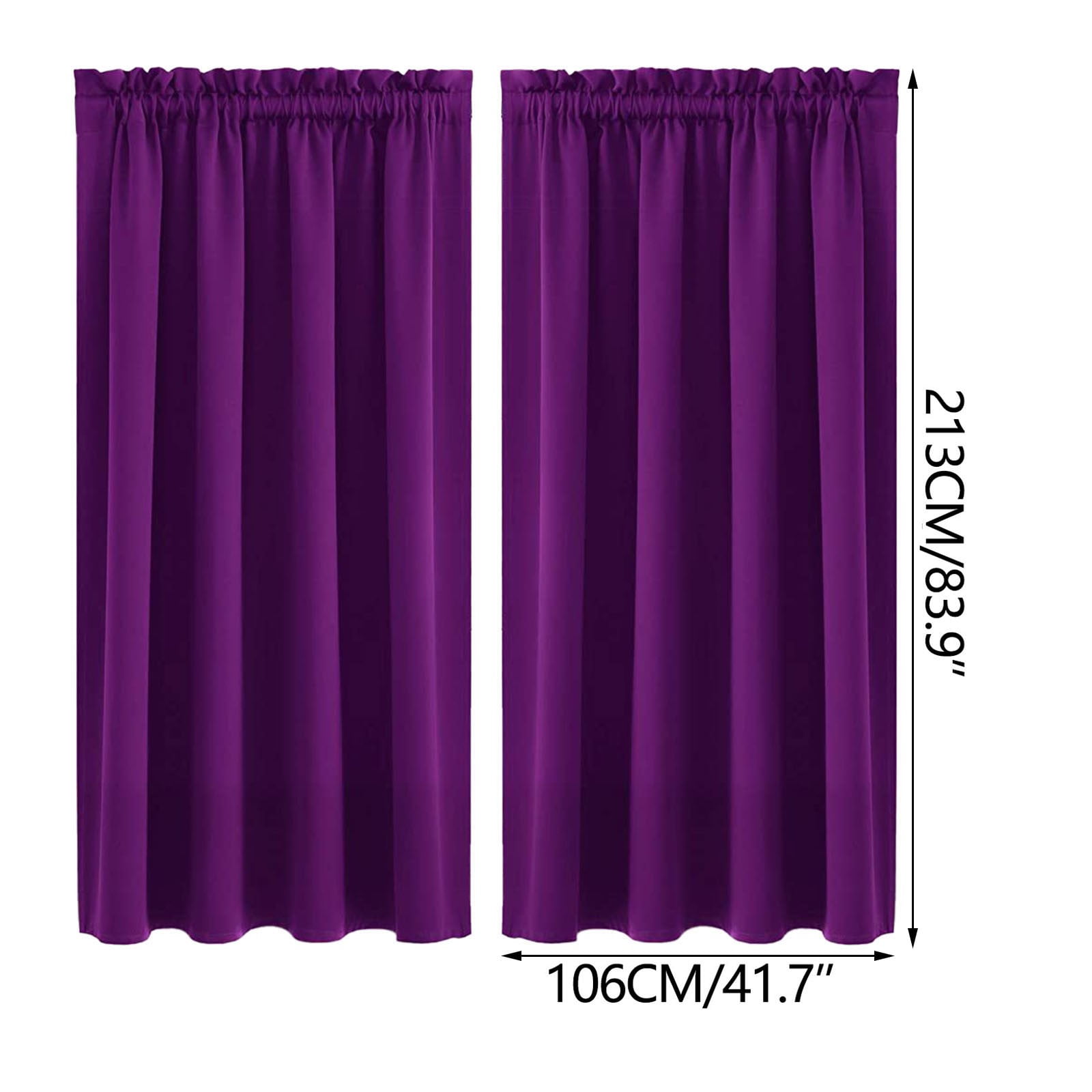 Blackout Curtains for Bedroom,Heat Blocking Thermal Curtains,Thermal Insulated,Energy Saving & Noise Reducing Curtains for Living Room/Kitchen(Purple 84*42in/Side)from ANMUYUM