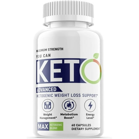 (1 Pack) You Can Keto - Keto You Weight Loss Formula - Energy & Focus Boosting Dietary Supplements for Weight Management & Metabolism - Advanced Fat Burn Raspberry Ketones Pills - 60 Capsules