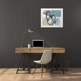 thumbnail image 3 of Goldberger, Jennifer 23x20 White Modern Wood Framed Museum Art Print Titled - Umber and Black on Blue I, 3 of 4
