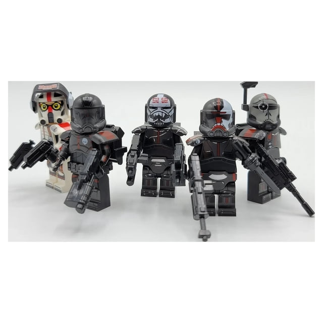 Figuras de Bloques de Construcción Espaciales – Set de 5 Unidades de Miniaturas de la Legión Oscura, Juguetes de Acción para Armar, Colección de Regalos para Niños