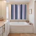 thumbnail image 3 of Curtains 84 Inches Long 2 Panels, Navy Blue Purple Striped Grommets Window Treatment Curtain, Modern Minimalist Ombre Lines Thermal Curtains Drapes for Living Room/Bathroom, 3 of 9