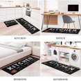 thumbnail image 6 of Black Kitchen Rugs and Mats Set of 2,Eat Good Live Well Laugh Often Kitchen Decoration Non Slip Super Absorbent Mats for Sink Waterproof Runner Rug for Laundry Room 17"x48"+17"x24", 6 of 6
