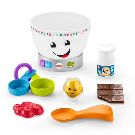 Fisher-Price Laugh & Learn Magic Color Mixing Bowl Infant & Toddler Learning Toy, 7 Pieces