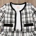 Winter Toddler Baby Girl Clothes Plaid Coat Tops+Tutu Dress Formal