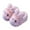 Purple, variant on THDHVS Girls Slippers,Girls Bunny Print Slippers with Closed Heel Plush Fleece Lining and Non-Slip Sole for Cozy Indoor Wear and Playful Style Purple 3.5-4 Years