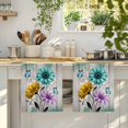 thumbnail image 4 of Teal Grey Rustic Farmhouse Kitchen Towels Set of 4, Country Turquoise Floral Daisy Absorbent Dish Towels for Kitchen, Microfiber Hand Towel, Quick Drying Tea Towel for Cleaning Decorative Dishcloths, 4 of 7