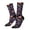 2 Black-2, variant on Lavender Flowers Print Adult Socks for Men & Women,Calf Socks, Ankle Socks,Boots Socks,Breathable Casual Sock,Unisex Crew Socks