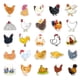 thumbnail image 3 of Paquete de pegatinas de anime con dibujos animados de pollo, 50 unidades, 3 of 4