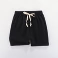 thumbnail image 3 of GYRATEDREAM 3 Pack Kids Toddler Little Boy Girl Cotton Linen Summer Shorts Solid Color Casual Pants with Drawstring 2-11T, 3 of 8