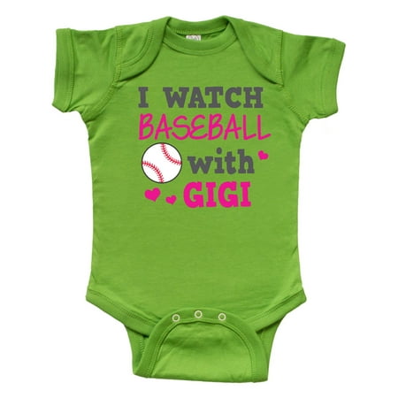 

Inktastic I Watch Baseball with My Gigi Gift Baby Boy or Baby Girl Bodysuit