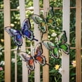 thumbnail image 4 of Metal Butterfly Wall Art Decor 4 Pack, Colorful Hanging Butterfly Sculpture for Indoor Outdoor Garden Yard Patio Fence, Gift for Mom Friend A, 4 of 6