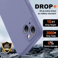 thumbnail image 4 of Compatible with iPhone 13 Case, Premium Silicone Upgraded [Camera Protection]  [Soft Anti-Scratch Microfiber Lining] Phone Case for iPhone 13 6.1 inch - Lavender Grey, 4 of 14