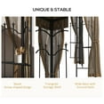 thumbnail image 3 of Outsunny 141.7" x 118.1" Steel Outdoor Patio Gazebo Canopy with Removable Mesh Curtains, Display Shelves, & Steel Frame, Brown, 3 of 9
