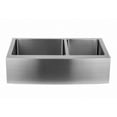 thumbnail image 6 of Miseno MNO163320F6040 33 in. Farmhouse Double Basin Stainless Steel Kitchen Sink with Apron Front & 60-40 Split, 6 of 7