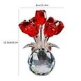 thumbnail image 3 of Lttoisl GINTBN 3D Crystal Rose Ornament, Multicolor Glass Flower with Base, Artificial Timeless Symbol of Love, Tabletop Centerpiece for Christmas & Home Office Decor, 3 of 8