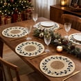 thumbnail image 4 of CHJK 8 Pcs Gradient Woven Round Placemat, 15 x 15 Inch Handmade Braided Heat Resistant Table Mat, Kitchen Dining Decor for Tabletop Protection, 4 of 8