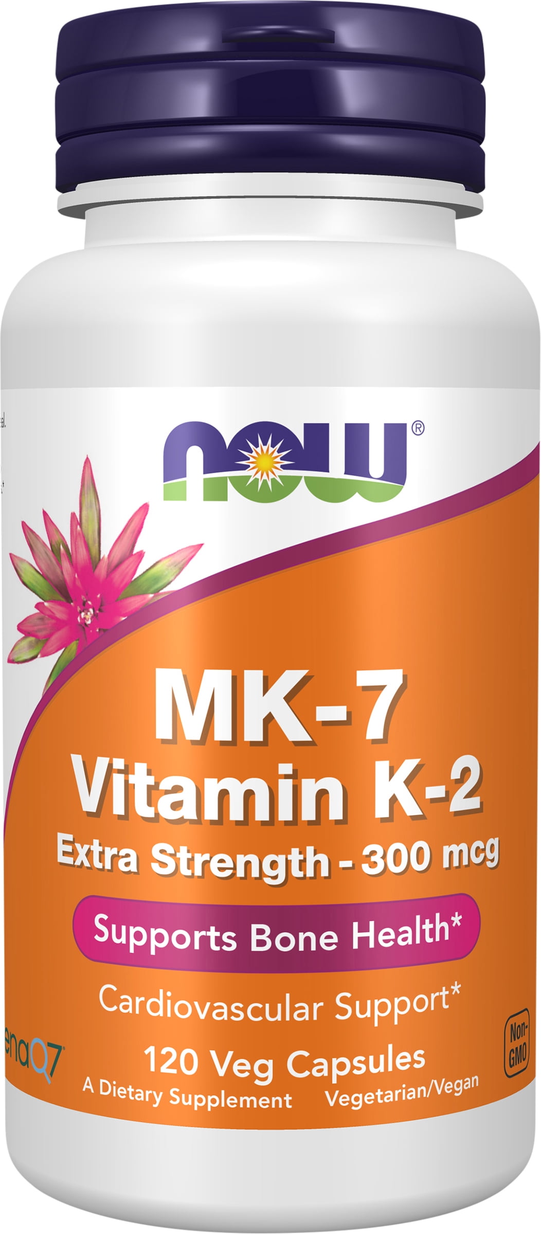 MK-7 Vitamin K-2, Extra Strength 300 mcg - 120 Veg Capsules