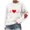 #16, variant on XUNKUSGA Valentine's Day Sweatshirt for Women Fashion Funny Love Graphic Shirts for Women Casual Long Sleeve Pullover Tops Classic Crewneck Sweatshirts Women S-2XL White