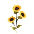 thumbnail image 2 of Artificial Sunflower Bouquet Faux Silk Sun Flower Stems Home Living Room Office Floor Vase Decor Wedding Farmhouse Table Centerpiece Floral Arrangement Natural Style Decoration, 2 of 6