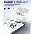 thumbnail image 2 of aigo CA05 Open Ear Earbuds Clip on Wireless Bluetooth 5.4 Headphones with Mic for iPhone,Android,Laptop,Enc Noise Reduction,50H Play,Waterproof Comfortable Wireless Earbuds Fit Sports Workout,White, 2 of 6