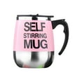 thumbnail image 2 of Inteprter Taza de café de acero inoxidable, leche, recipiente de agitación automático creativo, taza mezcladora inteligente, licuadora, tazas Utensilios de cocina Rosa Inteprter HA081262-02, 2 of 6
