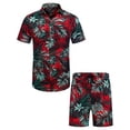 thumbnail image 2 of Aunavey Men's Hawaiian Shirts Casual Button-Down Short Sleeve Printed Shorts Summer Beach Tropical Suits, 2 of 4