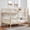 Natural, variant on Full Over Full Bunk Bed, Solid Wood Bunk Bed Frame with High Guardrails and Ladder, Heavy Duty Wooden Slats, No Box Spring Needed for Kids, Teens, Guest Room, White
