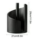 thumbnail image 2 of Porta toallas de papel de madera | Dispensador de pie de mostrador | Soporte de hierro negro y base redonda ponderada de madera natural | Se adapta a rollos estándar y jumbo | Lágrima con una mano |, 2 of 6