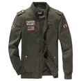 thumbnail image 5 of Chaquetas estilo militar del ejército, abrigo ajustado, chaquetas de invierno informales para hombre, chaquetas abrigadas de alta calidad para hombre, chaquetas de la Fuerza Aérea de EE. UU., 5 of 5