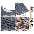 thumbnail image 5 of Fantaslook Women Blouses Dressy Casual Summer Short Sleeve Shirts Crew Neck Pleated Tunic Tops, 5 of 8