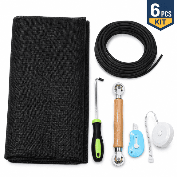 Windows Screen Replacement and Screen Door Repair Kit Replacement Kit Window Screen Fiberglass Mesh Kit 48"x118"