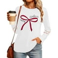 thumbnail image 6 of Womens Long Sleeve Merry Christmas T-Shirts Casual Merry and Graphic Tee Christmas Tree Tops, 6 of 7