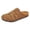 Khaki, variant on HEWUQI Hollow out Mules for Man Arch Support Braided Strappy Sandals Comfortable Indoor Floor Slippers Cushion Beach Walking Slides Brown Size 10.5
