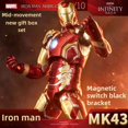 thumbnail image 3 of New MK43 Steel Iron Man Action Figure Model Gift Box Authentic Marvel Comics Character Metal Painted Model For Motorcycle Fans, 3 of 5