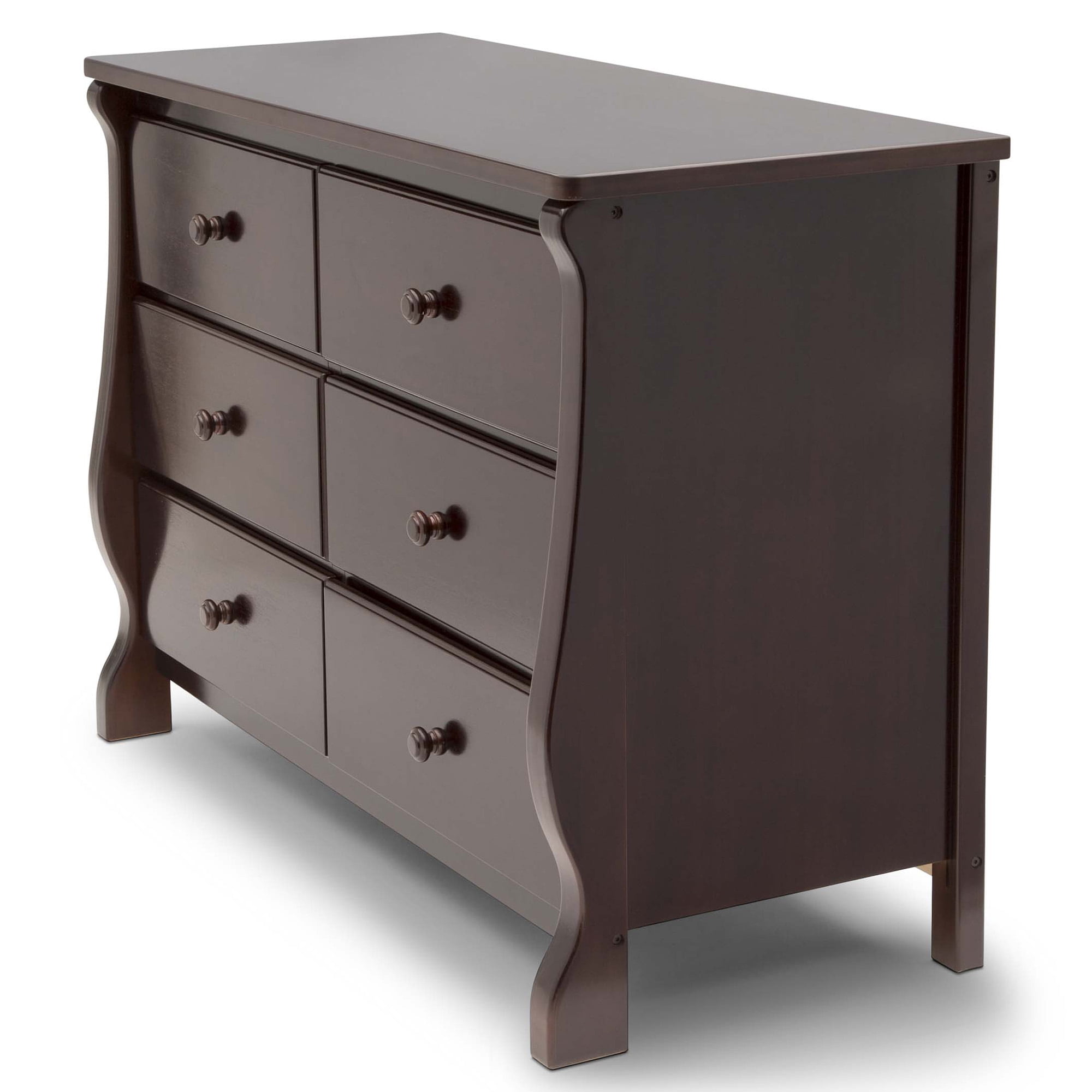Delta Children Universal 6 Drawer Dresser, Greenguard Gold Certified, Dark Chocolate