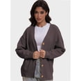 thumbnail image 3 of Cardigan Sweaters for Women Oversized Chunky Knit Long Cardigan Open Front Button Cardigans Trendy Fall, 3 of 6