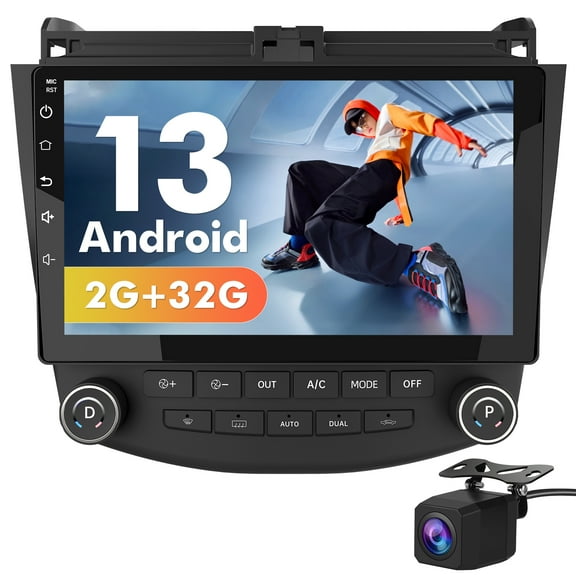 AWESAFE Android 13 Car Stereo for Honda Accord 2003-2007, 10 Inch Touch Screen Car Radio with Wireless CarPlay Android Auto GPS Navigation DSP Bluetooth WiFi Backup Camera