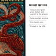 thumbnail image 3 of Port Angeles, Washington, Octopus Mosaic Birch Wood Wall Sign (10x15 Rustic Home Decor, Ready to Hang Art), 3 of 5