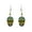 Flower/Yellow, variant on Day of the Dead Sugar Skull Holiday Graphic Dangle Earrings - Womens Fashion Handmade Jewelry Themed Accessories